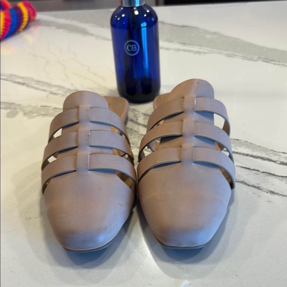 Journee Collection Taupe Strappy Mules